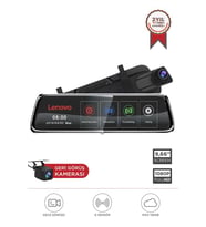Lenovo V7/8801PLUS Siyah 1080P Araç içi 9.6inç Dokunmatik Dikiz Gece Görüşü Ön ve Arka Araç Kamerası