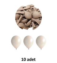 Kum Beji Balon 12" - 30 cm Lateks Kum Beji Renk Balon 10'lu Paket