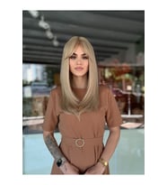 Karamel Düz Renk Perçemli Peruk