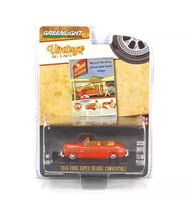 Greenlight Vintage Ad Cars Series 10- 1946 Ford Super Deluxe Convertible 1/64 Model Araba (Kırmızı)