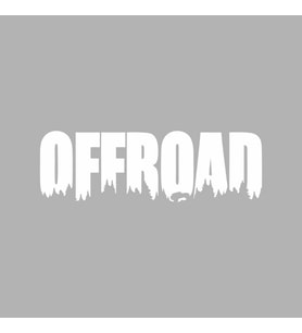 Offroad Araba Sticker siyah 24x7 CM (Beyaz)