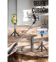 Kumandalı Tripod Telefon Tutucu Selfie Çubuğu 360 Derece Dönebilen