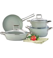 EVİMSARAY ARTEMİS S9106  7 PARÇA GRANİT TAVA TENCERE SET MİNT YEŞİLİ