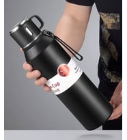 1000ml Vakumlu Bardaklı Paslanmaz Çelik Termos