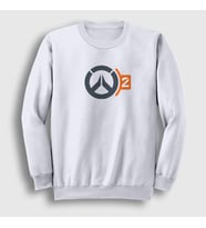 Presmono Unisex Beyaz Logo V2 Oyun Overwatch Sweatshirt 361308tt (Beyaz)