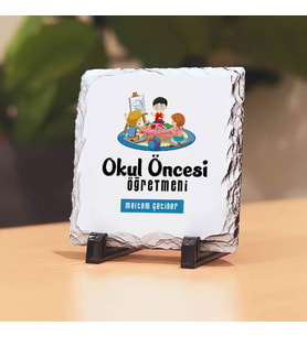 Okul Öncesi Öğretmenlerine Hediye Taş Baskı