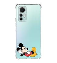 Xiaomi Mi 12 Lite Uyumlu Köşe Korumalı Antişok Kapak Mickey Mouse Tasarımlı Şeffaf Silikon Kılıf
