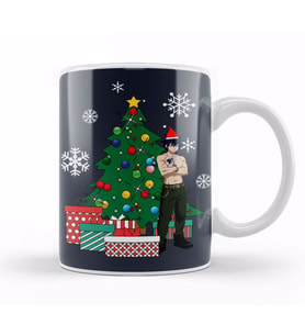 Gray Fullbuster Around The Christmas Tree Fairy Tail Kupa Bardak Porselen