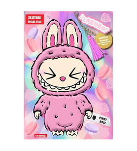 Labubu Pinky Rose Çılgın Koleksiyon - Çıkartmalı Boyama Kitabı Doğan Çocuk