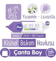 Lexroo Herbal Kişisel Bakım Havlusu Çanta Boy 24x25 (600 Yaprak)
