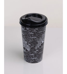 Kahve Bardağı - Kapaklı Desenli 650ml