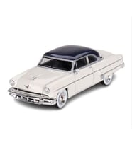 Mini GT 631 Lincoln Capri 1954 Arctic White / Atlantic Blue LHD Model Araba