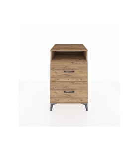Kronos Komodin Tek Raflı 2 Çekmeceli 60x59x96 Çam-Çam