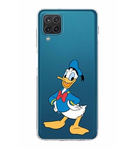 Samsung Galaxy A12  Kamera Korumalı  Kapak Donald Duck Tasarımlı  Şeffaf Kılıf