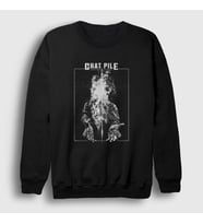 Presmono Unisex Siyah Chat Pile Rock Band Sweatshirt 423123tt