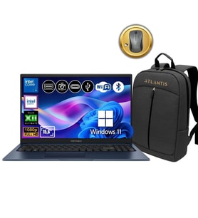 Asus Vivobook 15 X1504VA-BQ4101 ATL43 Intel Core 5 120U 16GB Ram 2TB SSD Win11Pro 15.6'' Notebook + Çanta&Mouse