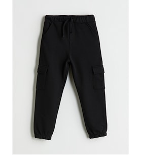 LCW Kids Siyah Beli Lastikli Erkek Çocuk Jogger Eşofman Altı