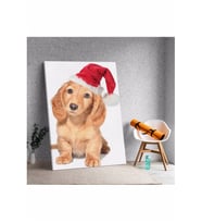 Noel Köpek Kanvas Tablo