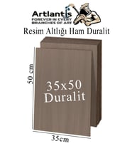 Resim Altlığı Duralit 35x50 cm 1 Adet Ham Mdf Çok Amaçlı Kullanım 3 mm Kalınlığında Durolit (Naturel)