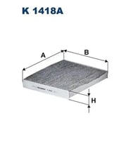 FILTRON K1418A Polen Filtresi (Karbonlu) 31497285 32226484