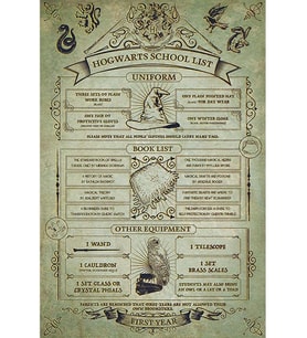 International Wizarding World Harry Potter 'Hogwarts Liste Schole' Maxi Poster, 61 x 91,5 cm