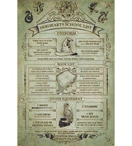 International Wizarding World Harry Potter 'Hogwarts Liste Schole' Maxi Poster, 61 x 91,5 cm