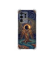 PrintiFy Samsung Galaxy S20ultra ile Uyumlu Simya Serisi Kozmik Denge Tasarımlı Uv Baskılı Köşe Korumalı Antişok Kılıf