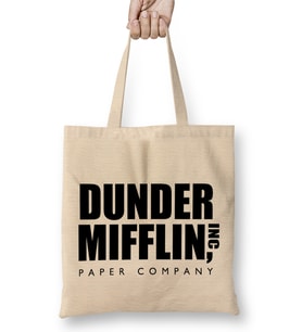 Dunder Mifflin World's Best Boss The Office Tv Show Bez Çanta Uzun Saplı