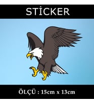 akbaba hayvan yırtıcı etiket sticker - 2 adet çıkartma araba motosiklet kask atv tablet pc buzdolabı otomobil bilgisayar uyumlu