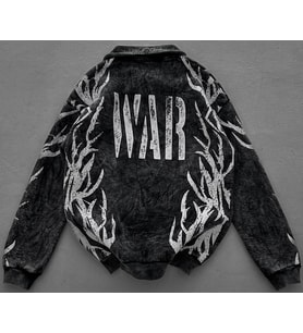 YIKAMALI KUMAŞ OVERSIZE DÜĞMELİ YAKALI SWEAT - %100 PENYE OVERSIZE SWEATSHIRT