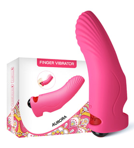 PRIME TOYS Aurora Şarjlı G Nokta ve Klitoris Uyarıcı Parmağa Takılabilir Mini Vibratör - Pembe