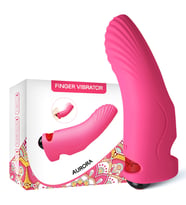 PRIME TOYS Aurora Şarjlı G Nokta ve Klitoris Uyarıcı Parmağa Takılabilir Mini Vibratör - Pembe