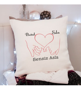 Kız Kardeş ( Sensiz Asla ) Tasarımlı Yastık Kişiye Özel
