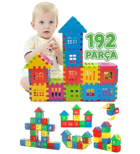 192 Parça Yapı Oyuncak Puzzle Blok 3D Tasarım Yeteneğini Geliştiren Eğlenceli Bilişsel Yapı Taşları
