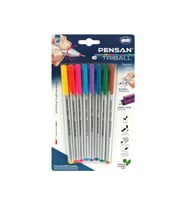 Pensan Tükenmez Kalem Triball 1.0 MM Bilye Uç 8 Lİ Renkli (24 Paket)