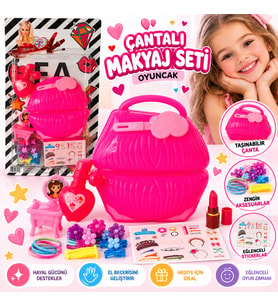 MKJ-22 Kartela Çantalı Makyaj Seti Oyuncak