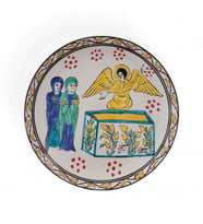 İsa Mesih'in Boş Kabri 25x25 cm El Boyama İznik Çini Tabak
