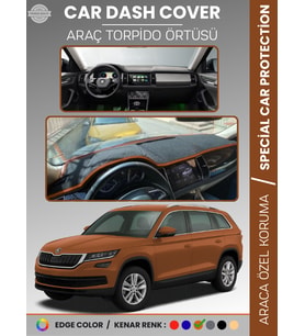 SKODA KODIAQ (2017-2022) Torpido Örtüsü Ön Göğüs Halı Torpido Koruma Birebir Uyum Kaymaz UV Koruma