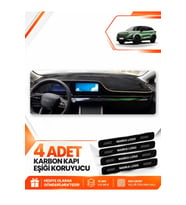 CHERY OMADA 5 (2022-2024) Uyumlu Ön Torpido Koruma Kılıfı Halısı - Siyah Bej