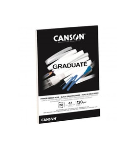 Canson Çizim Bloğu Graduate Cangrad Siyah 20 Sayfa A4 120 GR