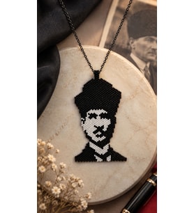 Miyuki Boncuk El Yapımı Atatürk Portre Kolye