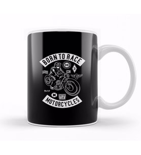 Born To Race Motorcycles Kupa Bardak Porselen