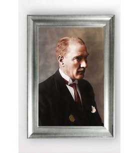 Gümüş Çerçeveli Atatürk Tablo cv1102