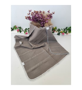 Kahve Pike Bebek Battaniyesi Doğal Organik Yaşam Örtüsü Çok Amaçlı Mevsimlik Yenidoğan 80x90 Cm