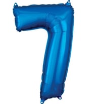 Folyo Balon Mavi 7 Rakam 80 Cm