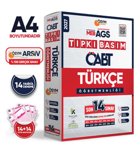 2027 MEB-AGS ÖABT Türkçe Öğretmenliği ÖSYM Tıpkı Basım 14lü Deneme Paketi Dijital Cevaplı
