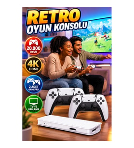M15 Retro Oyun Konsolu – 20.000 Oyun, Çift Gamepad ve 4K HDMI Desteği