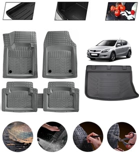 Hyundai i30 2008-2011 Uyumlu Paspas Araca Özel Bagaj Havuzu MBS Gri