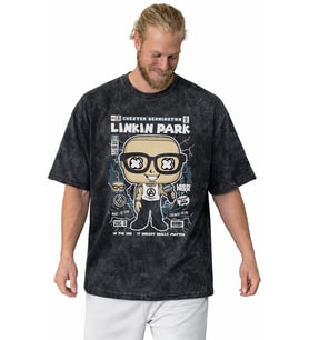 Tasarım Linkin Park Rock Metal Müzik Grubu Baskılı Unisex Oversize Vintage Yıkamalı Tişört