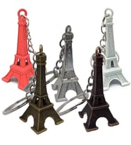 Paris Eyfel Kulesi Renkli 3D Metal Anahtarlık 5 Adet